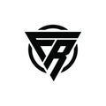 FR Trianagle Circle Logo Design Concept for Corporate Company Identity