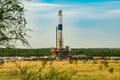 Fracking American Shale Well -Eagle Ford Basin Oil Royalty Free Stock Photo