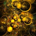 Fractal Abstract Bubble Background - Fractal Art Royalty Free Stock Photo