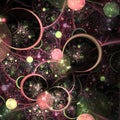 Fractal Abstract Bubble Background - Fractal Art Royalty Free Stock Photo