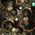 Fractal Abstract Bubble Background - Fractal Art Royalty Free Stock Photo