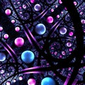 Fractal Abstract Bubble Background - Fractal Art Royalty Free Stock Photo