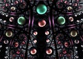 Fractal Abstract Bubble Background - Fractal Art Royalty Free Stock Photo