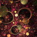 Fractal Abstract Bubble Background - Fractal Art Royalty Free Stock Photo