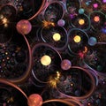 Fractal Abstract Bubble Background - Fractal Art Royalty Free Stock Photo