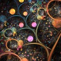 Fractal Abstract Bubble Background - Fractal Art Royalty Free Stock Photo