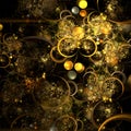 Fractal Abstract Bubble Background - Fractal Art Royalty Free Stock Photo