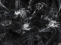 Fractal Abstract, Digital Dark Dynamic Artwork Background, Creative Design, Chaos Black And White