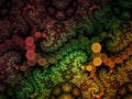 Fractal abstract pattern curl vesicle surreal spiral delicate generate artisticbubble Royalty Free Stock Photo