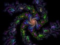 Fractal abstraction concept flower glow artwork creativity digital vibrant splatter