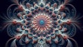 Fractal Bloom Bold outlines defining a central fractal struc