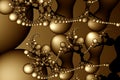 Fractal-bubbles texture, sepia Royalty Free Stock Photo