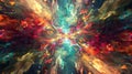 Fractal bursts of colorful explosions radiating a sense of vibrant and limitless energy