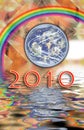 Fractal, calendar 2010 water Earth, rainbow