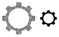 Gear Wheel Mosaic of Gear Wheel Icons and Basic Icon Royalty Free Stock Photo