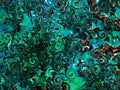 Fractal complex green patterns - Mandelbrot set detail, digital artwork for creative graphic