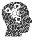 Brain Mechanics Recursion Collage of Itself Items