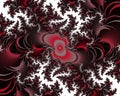 Fractal, dark red elegant sparkling flowery abstract geometries, vivid texture Royalty Free Stock Photo