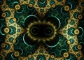 Fractal Elegant Annular Ornament Background