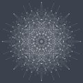 Fractal element with compounds lines and dots. Big data complex. Graphic abstract background communication. Minimal Royalty Free Stock Photo