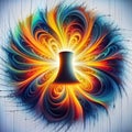 Fractal Bloom: Abstract Nuclear Reactor Artwork, generative ai
