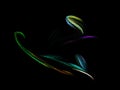 Fractal flame on a black background