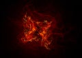 Fractal - flaming smoke. Royalty Free Stock Photo