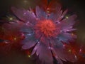 Fractal flower beautiful fantastic background shining