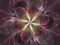 Fractal flower beautiful transparent blossom digital fantastic background shining