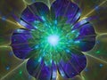 Fractal flower beautiful transparent digital fantastic background shining