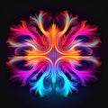 Vibrant Abstract Floral Patterns: A Fusion Of Colors And Symmetry Royalty Free Stock Photo