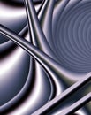 Fractal Forms in Steel Royalty Free Stock Photo
