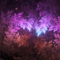 Fractal frost, colorful winter theme