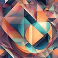 Fractal Geometrics: Intricate Abstract Design with Bold and Pastel Colors