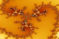 Fractal image. Gold ornament