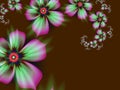 Fractal image as a background for graphic design. Original fractal flower.