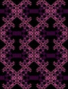 Fractal-inspired background, fractal type Pythagoras tree, shrinking squares connected by their corners, purple patterns Royalty Free Stock Photo