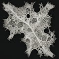 3d Printed Fractal Of An Old Leaf With Repetitive Dotwork Style Royalty Free Stock Photo