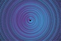Fractal mandala, graphic vector, blue circular geometric pattern