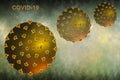 Fractal model of the pandemic. The spread of the coronavirus Coving-19 Royalty Free Stock Photo