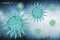 Fractal model of the pandemic. The spread Of coving-19 coronavirus in the air Royalty Free Stock Photo