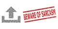 Upload Recursion Collage of Upload Icons and Grunge Beware of Sarcasm Seal