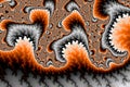 Fractal orange gray wave