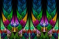 Fractal pattern in stained glass style. Royalty Free Stock Photo