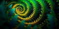 Fractal patterns inspired by the intricate blossoming of ferns and the symmetry of nature. Royalty Free Stock Photo