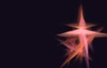 Fractal pink star and rays Royalty Free Stock Photo