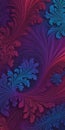 Fractal Shapes in Maroon and Violet