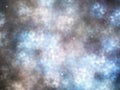 Fractal sky with coulds and stars Royalty Free Stock Photo