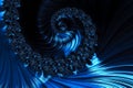 Fractal spiral - abstract digitally generated image Royalty Free Stock Photo