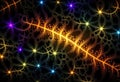 Fractal with star abstract design, background set on white Royalty Free Stock Photo